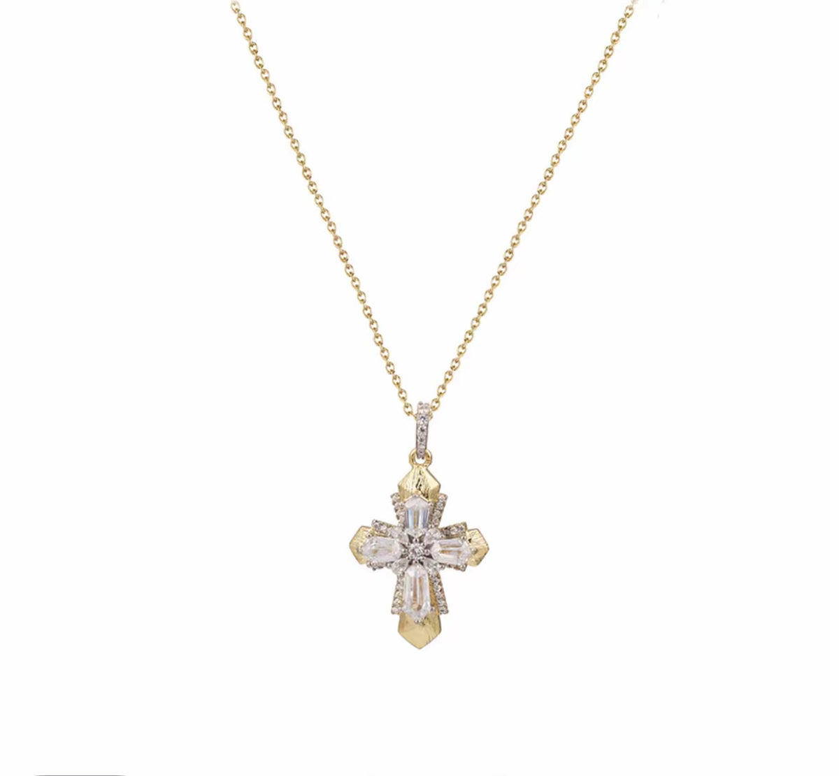 Celestial Cross Duo Necklace Set