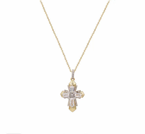 Celestial Cross Duo Necklace Set by Micance