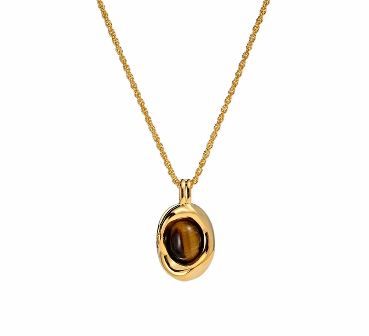 Toffee Cabochon Necklace by Micance