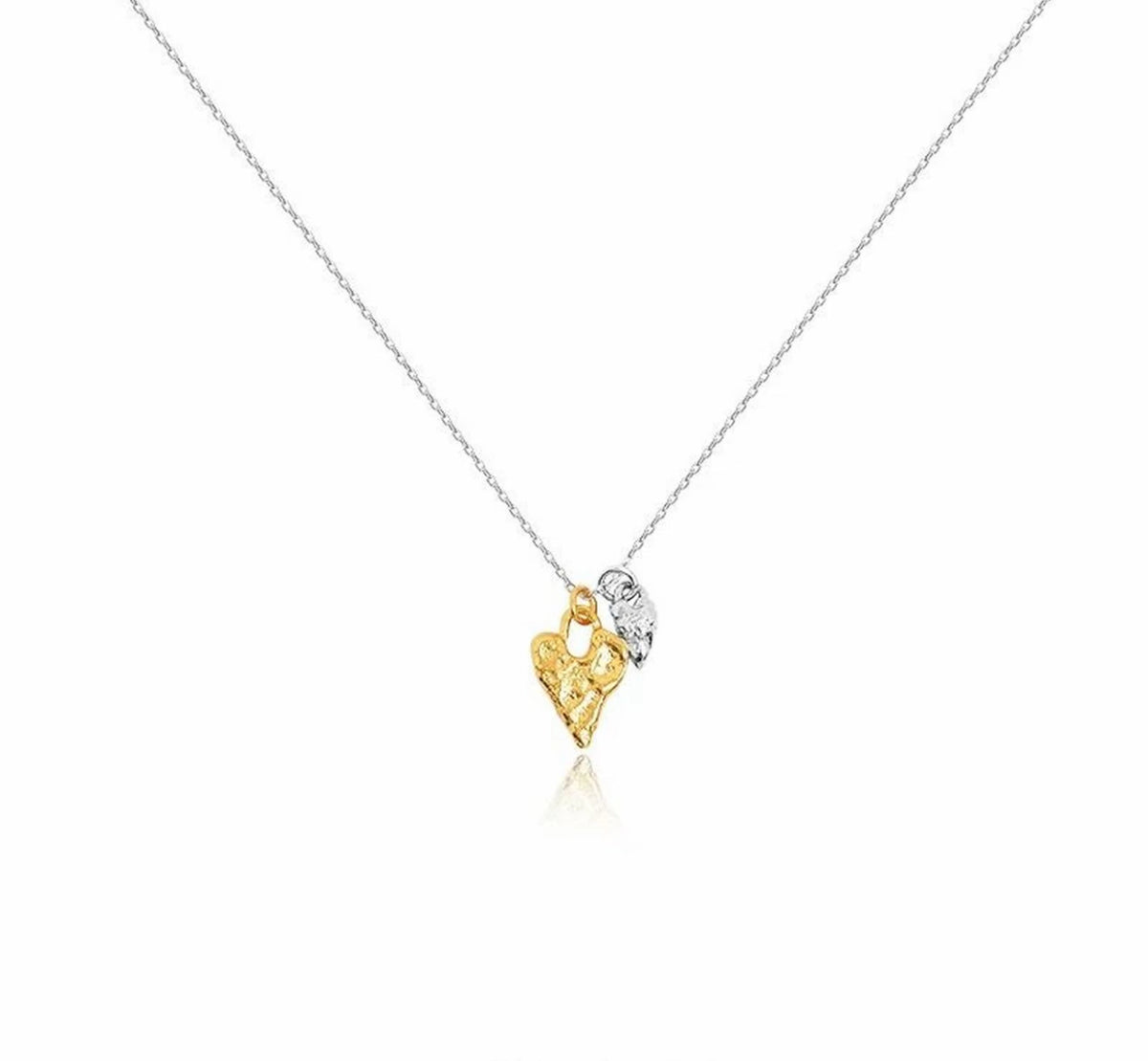 Two-Tone Heartbeat Necklace by Micance