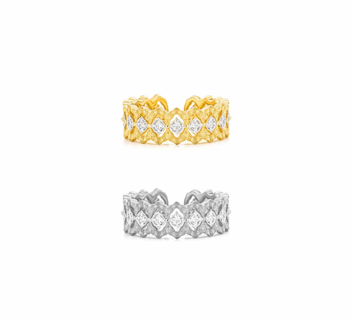 Filigree Diamond Band Ring by Micance