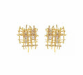 Golden Lattice Stud Earrings by Micance